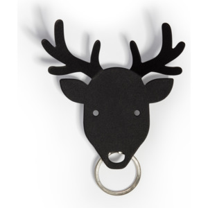 Věšáček na klíče QUALY Deer Key Holder, jelen černý