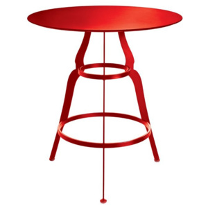 Kulatý jídelní stůl Bistro, průměr 69 cm, červený