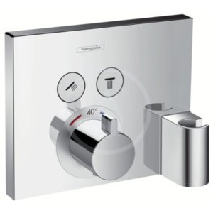 Hansgrohe Shower Select Termostat pod omítku pro 2 spotřebiče s držákem Porter a FixFit, chrom 15765000