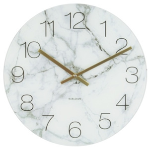 Nástěnné hodiny Marble 40 cm, bílá tfh-KA5618WH Time for home