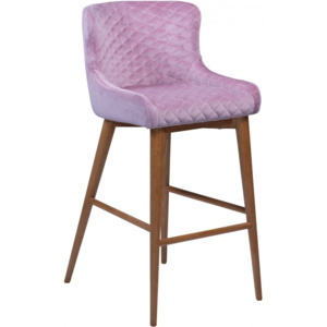 Barová židle DanForm Vetro, růžový samet