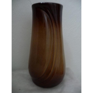 Keramická hřbitovní váza kapka hnědá - Keramika Litohoř