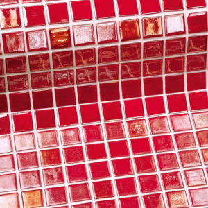 Sapho METAL 31,2x49,5 METAL RUBI plato skleněné mozaiky 2,5x2,5cm; 0,155m2