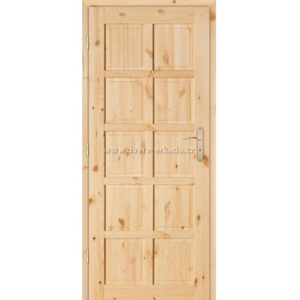Dřevěné masivni dveře z borovice BACA 10/P