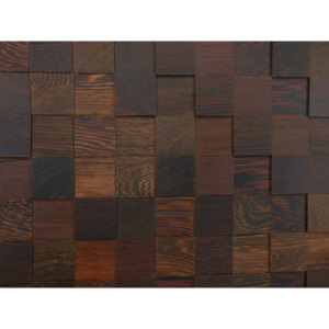 WENGE 50 (volné)- dřevěný obklad, lamela 3D (Dřevěný obklad z masivního dřeva. Dekorativní výzdoba stěn v interiéru.)