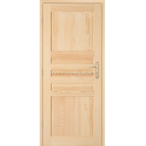 Dřevěné masivni dveře z borovice ZEBRA 5/P