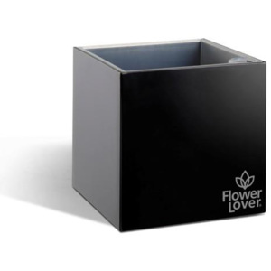 Samozavlažovací květináče FLOWER LOVER cubico 9x9x9 černé - 9 x 9 x 9 - Plastkon