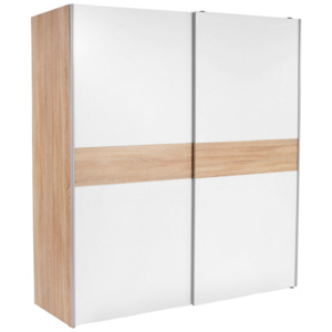 Skříň S Posuvnými Dveřmi Basic *cenový Trhák* bílá, Sonoma dub 170/195/60 cm