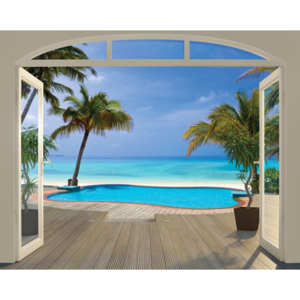 Walltastic 3D Tapeta Paradise Beach, Rozmer 244cm x 305cm