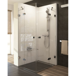 RAVAK Brilliant BSRV4-80 sprchový kout s rohovým vstupem chrom+Transparent 80cm - 1UV44A00Z1