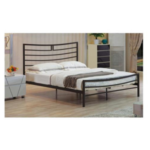 Kovová postel s lamelovým roštem DALIA, 160x200cm, černá