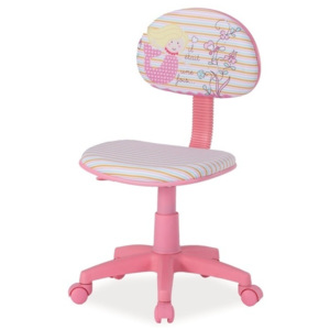 Dětská židle v růžové barvě s mořskou pannou typ 1 KN279