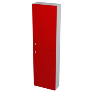 Sapho Aila AILA skříňka vysoká 40x140x18cm, pravá, červená/stříbrná 55625