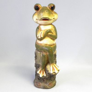 Žába na pařezu keramika
