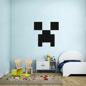 Samolepka na zeď - Minecraft face (95x95 cm)