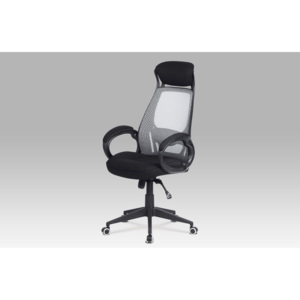 Kancelářská židle KA-G109 GREY, šedá mesh/černá látka