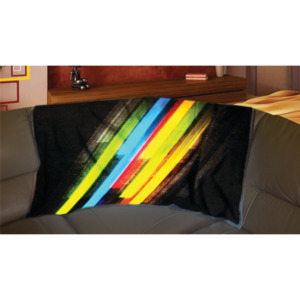 IMPAR Fleecová deka Pruhy barev 150x120 cm