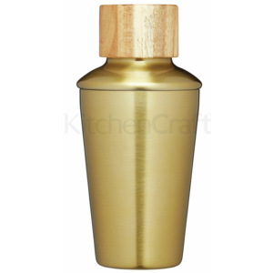 Šejkr KITCHEN CRAFT Bar Craft / Mini Shaker, 250ml, mosaz/akácie