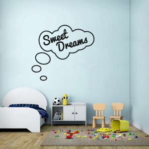 Samolepka na zeď - Sweet dreams nápis (40x36 cm)