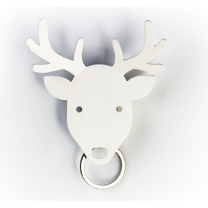 Věšáček na klíče QUALY Deer Key Holder, jelen bílý