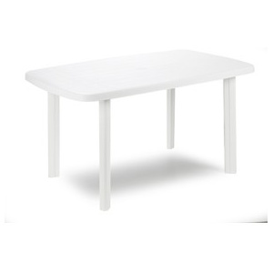 Plastový stůl obdélník FARO bílý - 137 x 85 x 72 - Progarden