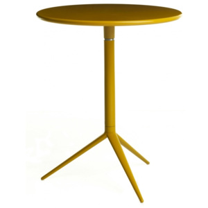 Kulatý jídelní stůl Ciak, průměr 60 cm, žlutý