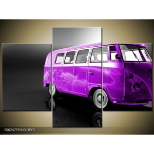 Obraz starý fialový autobus