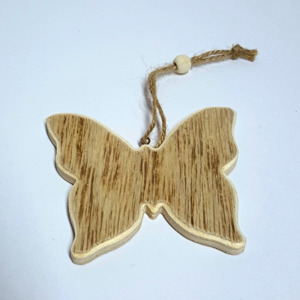 Motýl sv. dřevo 11x8cm na pověšení