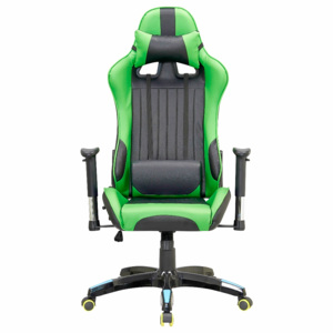 Bezdoteku Kancelářská židle WINNER černá se zelenými pruhy