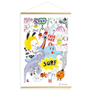 Djeco Plakát Surfařská party, 40x60 cm