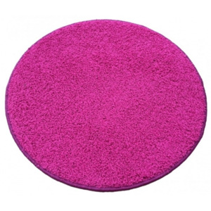 Vopi koberce Kusový kulatý koberec Color shaggy růžový - 67x67 kruh
