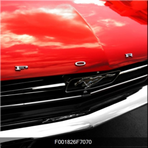 Obraz retro auto Ford Mustang kapota