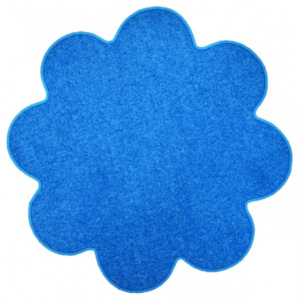 Vopi koberce Kusový koberec Color shaggy modrý kytka - 120x120