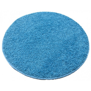 Vopi koberce Kusový kulatý koberec Color shaggy modrý - 67x67 kruh