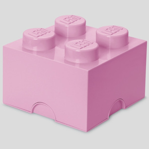 LEGO úložný box, světle růžová, 250 x 250 x 180 mm
