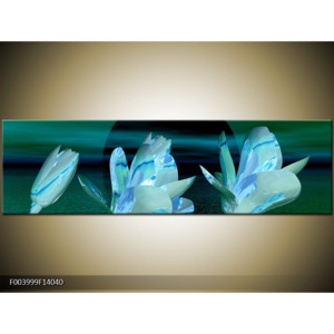 Obraz obraz modré květy abstrakce