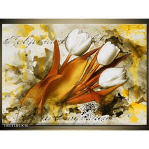 Obraz Kytice malovaných tulipánů