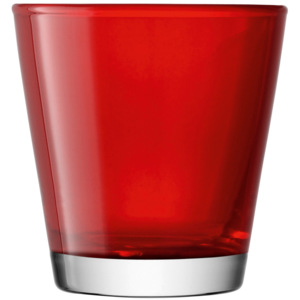 LSA Asher sklenice červená, 340ml, Handmade