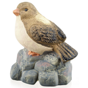 VETRO-PLUS Zvířátka terakotová - pták na kameni, vel. 13,5x10x15 cm