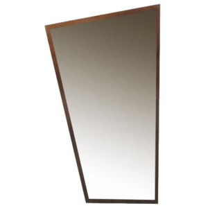 Nástěnné zrcadlo v rámu 100 x 50 cm levé Černá struktura