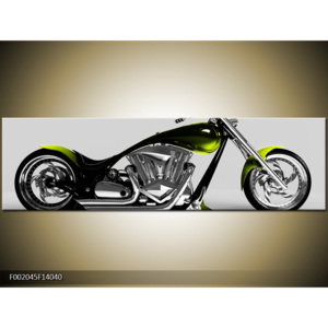 Obraz zeleno-černá motorka