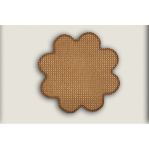 Kusový koberec Birmingham hnědý kytka, Rozměry koberců 120x120 kruh Vopi koberce