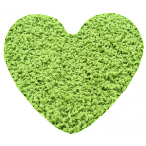 Vopi koberce Kusový koberec Color shaggy zelený srdce - 120x120