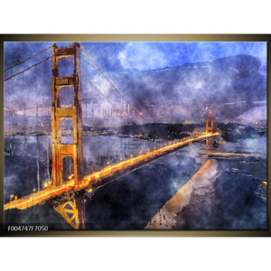 Obraz Golden Gate Bridge - imitace kresby