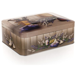 BANQUET Plechovka-box na čaj 200x155x80 mm LAVENDER