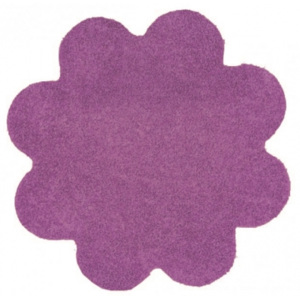 Vopi koberce Kusový koberec Color Shaggy fialový kytka - 120x120 cm