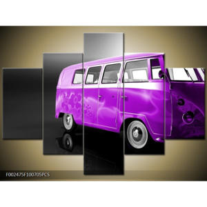Obraz starý fialový autobus
