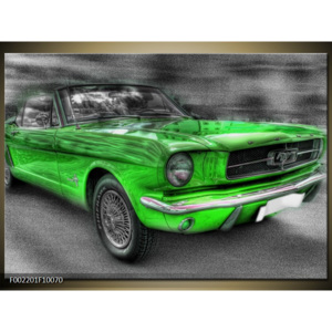 Obraz zelené auto