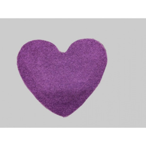 Vopi koberce Kusový koberec Color Shaggy fialový srdce - 120x120 cm