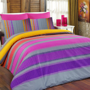 Tip Trade Bavlněné ložní povlečení Susan fialové francouzská postel